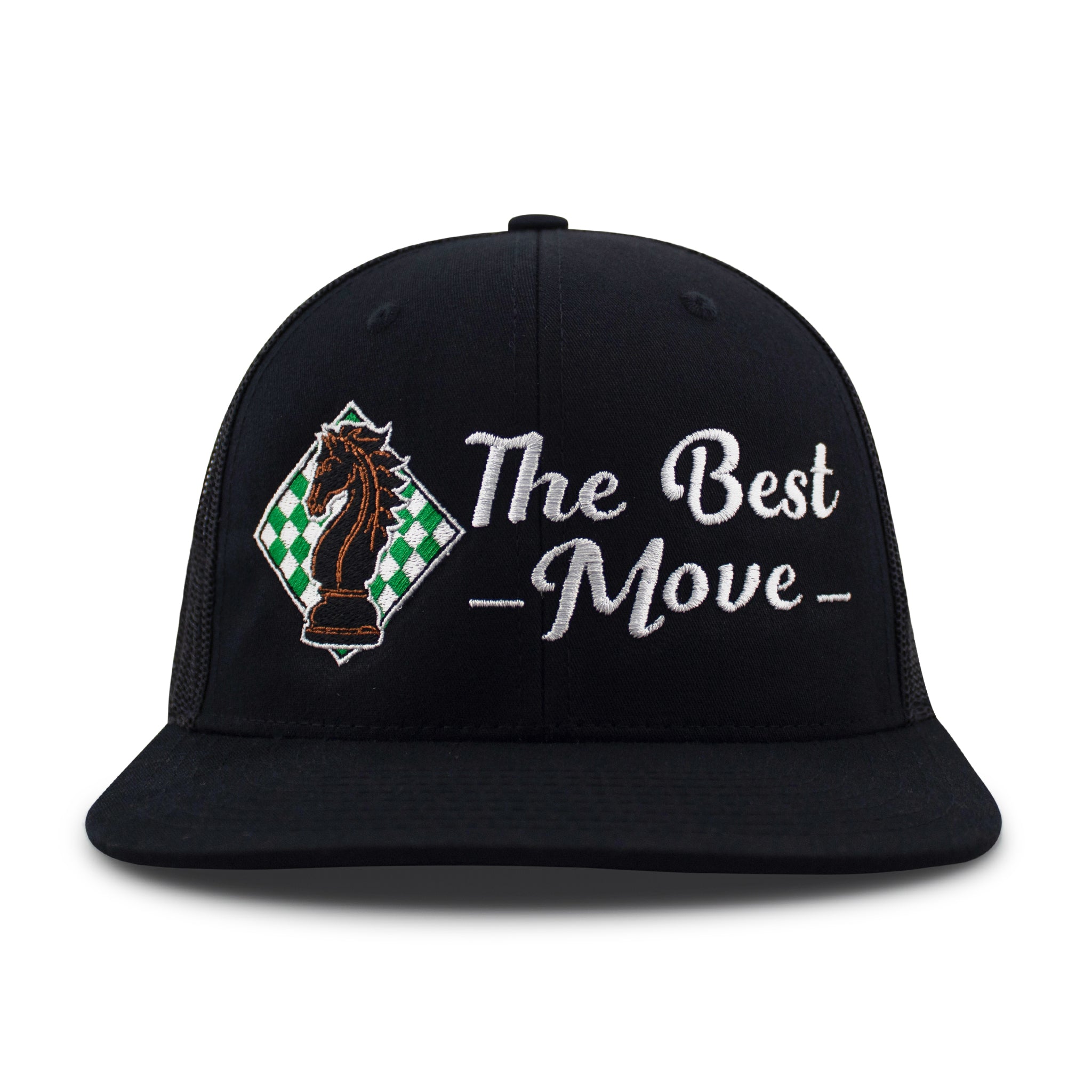 Retro-High Profile 6 Panel Trucker Black