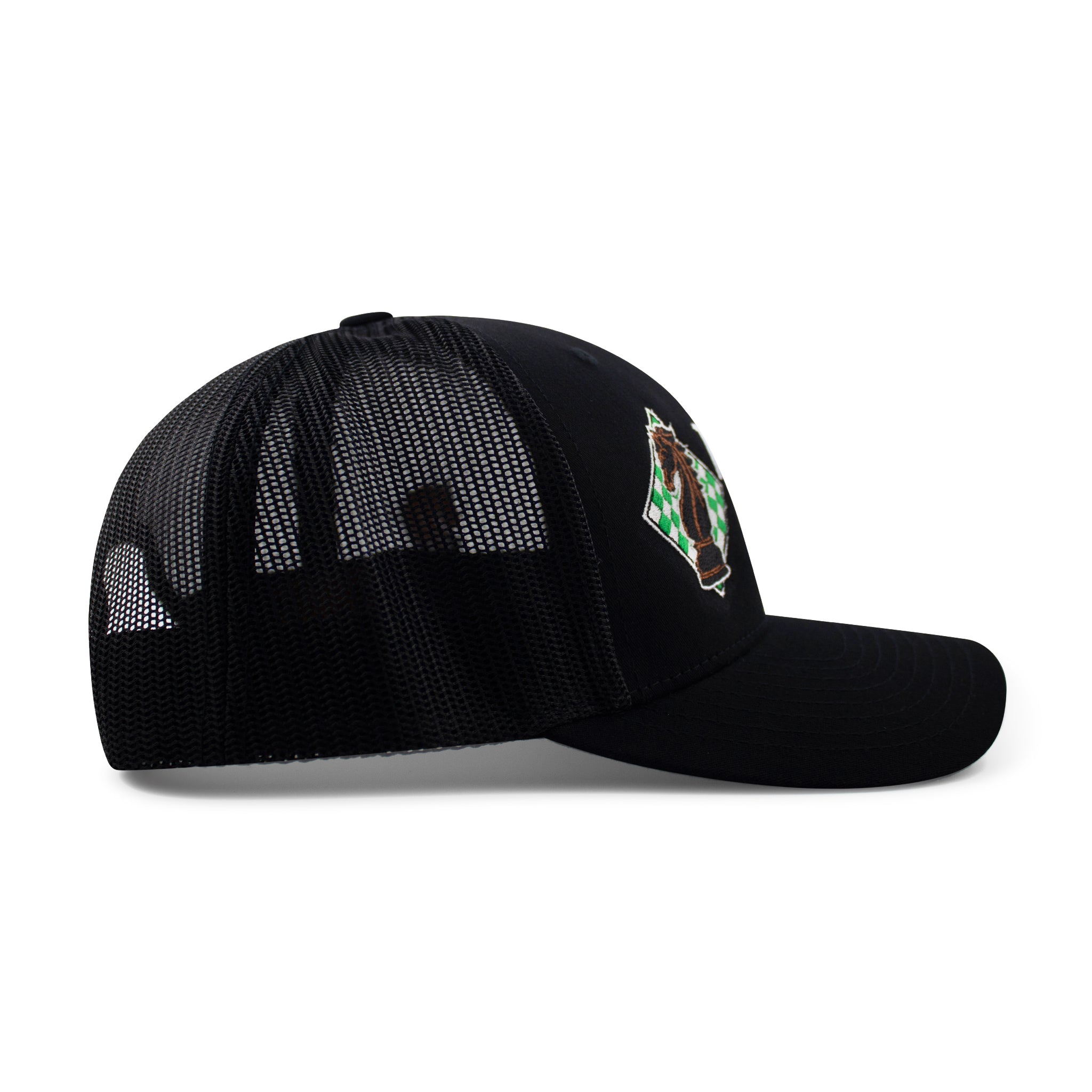 Retro 6 Panel Trucker Black